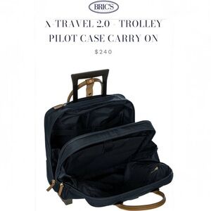 Bric's 
X-TRAVEL 2.0 - TROLLEY PILOT CASE CARRY ON $ 240 Navy   Like NEW